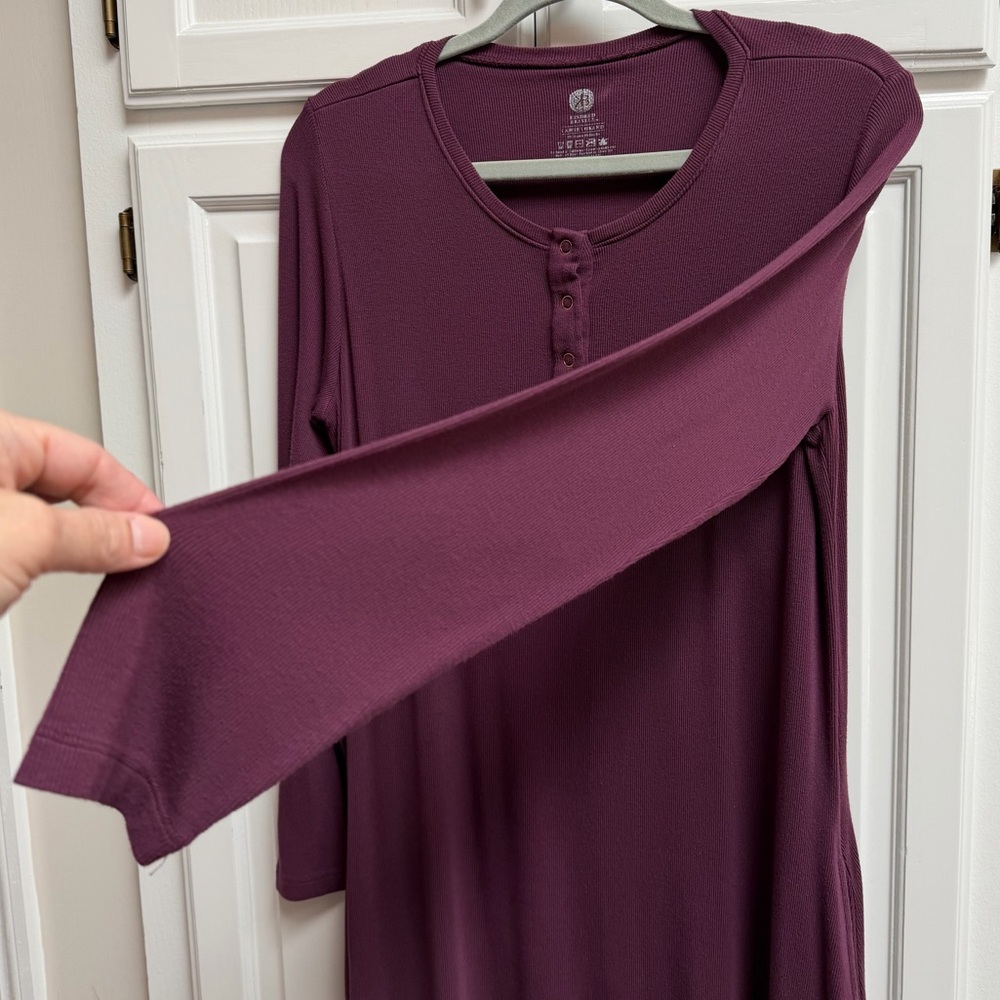 Kindred Bravely Riley Ribbed Bamboo Maternity & Nursing Nightgown Size Large - Picture 7 of 12
